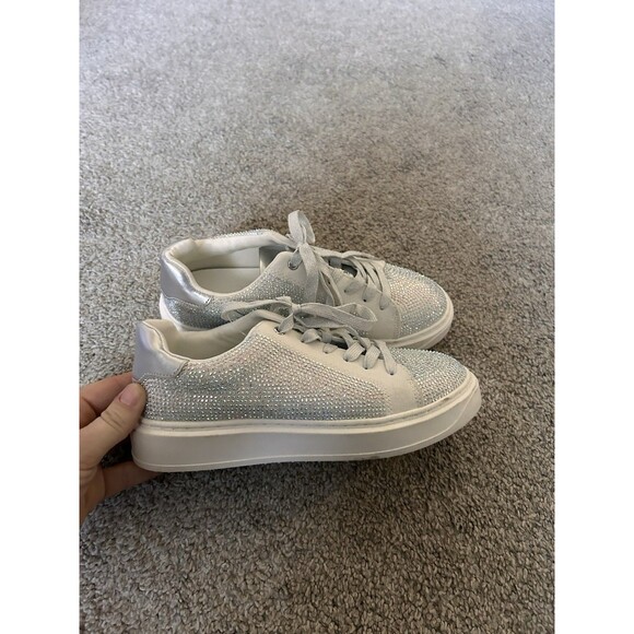 Children Unisex Shoes Steve Madden Kids Charly (Big Kid) Size 3 Rhinestones‎ - Picture 1 of 8